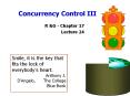 Concurrency Control III PowerPoint PPT Presentation