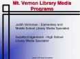 Mt' Vernon Library Media Programs PowerPoint PPT Presentation