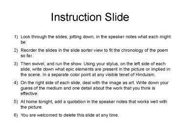 Instruction Slide