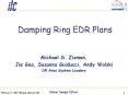Damping Ring EDR Plans PowerPoint PPT Presentation