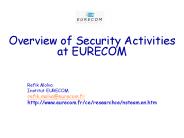 Overview of Security Activities at EURECOM
