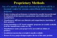 Proprietary Methods PowerPoint PPT Presentation