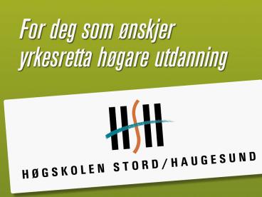 Welcome to StordHaugesund University College