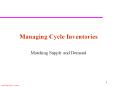 Managing Cycle Inventories PowerPoint PPT Presentation