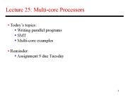 Lecture 25: Multicore Processors
