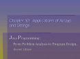Chapter 10: Applications of Arrays and Strings PowerPoint PPT Presentation