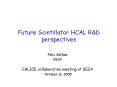 Future Scintillator HCAL R PowerPoint PPT Presentation