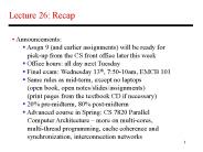 Lecture 26: Recap