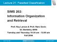 Lecture 21: Facetted Classification PowerPoint PPT Presentation