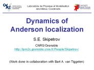 Dynamics%20of%20Anderson%20localization