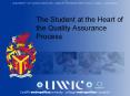 The Student at the Heart of the Quality Assurance Process PowerPoint PPT Presentation