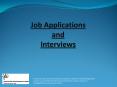 Job Applications and Interviews PowerPoint PPT Presentation