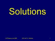 Solutions