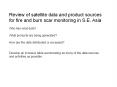 Review of satellite data and product sources for fire and burn scar monitoring in S.E. Asia PowerPoint PPT Presentation