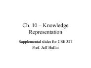 Ch' 10 Knowledge Representation