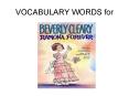 VOCABULARY WORDS for PowerPoint PPT Presentation