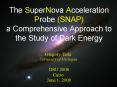 The SuperNova Acceleration Probe SNAP a Comprehensive Approach to the Study of Dark Energy PowerPoint PPT Presentation