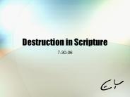 Destruction in Scripture