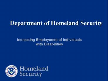 Department of Homeland Security