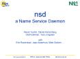 nsd a Name Service Daemon PowerPoint PPT Presentation