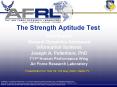 The Strength Aptitude Test PowerPoint PPT Presentation