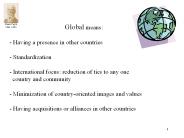 Global means: