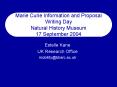 Marie Curie Information and Proposal Writing Day Natural History Museum 17 September 2004 PowerPoint PPT Presentation