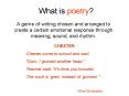 What is poetry PowerPoint PPT Presentation