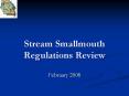 Stream%20Smallmouth%20Regulations%20Review PowerPoint PPT Presentation