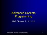 Advanced Sockets Programming