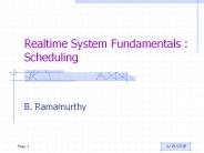 Realtime System Fundamentals : Scheduling