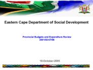 Eastern Cape Department of Social Development