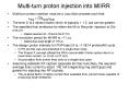 Multiturn proton injection into MIRR PowerPoint PPT Presentation