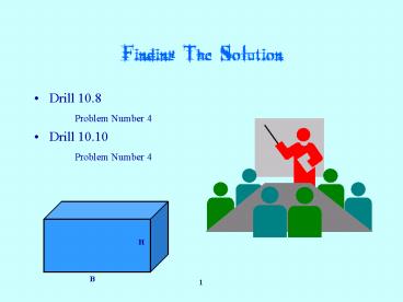 Finding The Solution