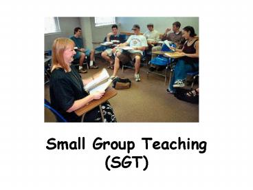 Small Group Teaching SGT