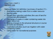 CHAPTER 3: PART 2 WATER USE