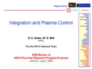 Integration and Plasma Control
