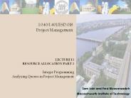 1.040/1.401/ESD.018 Project Management