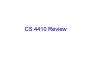 CS 4410 Review