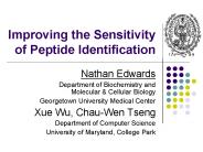 Improving the Sensitivity of Peptide Identification