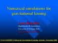 Numerical simulations for gravitational lensing PowerPoint PPT Presentation
