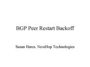 BGP Peer Restart Backoff