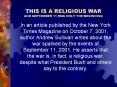 THIS IS A RELIGIOUS WAR AND SEPTEMBER 11 WAS ONLY THE BEGINNING PowerPoint PPT Presentation