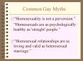 Common Gay Myths PowerPoint PPT Presentation