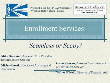 Enrollment Services: