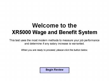 Wage and Benefit Assessment