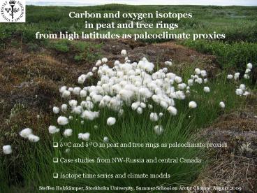 Carbon and oxygen isotopes