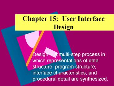 Chapter 15: User Interface Design