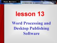 Word Processing and Desktop Publishing Software