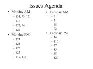 Issues Agenda